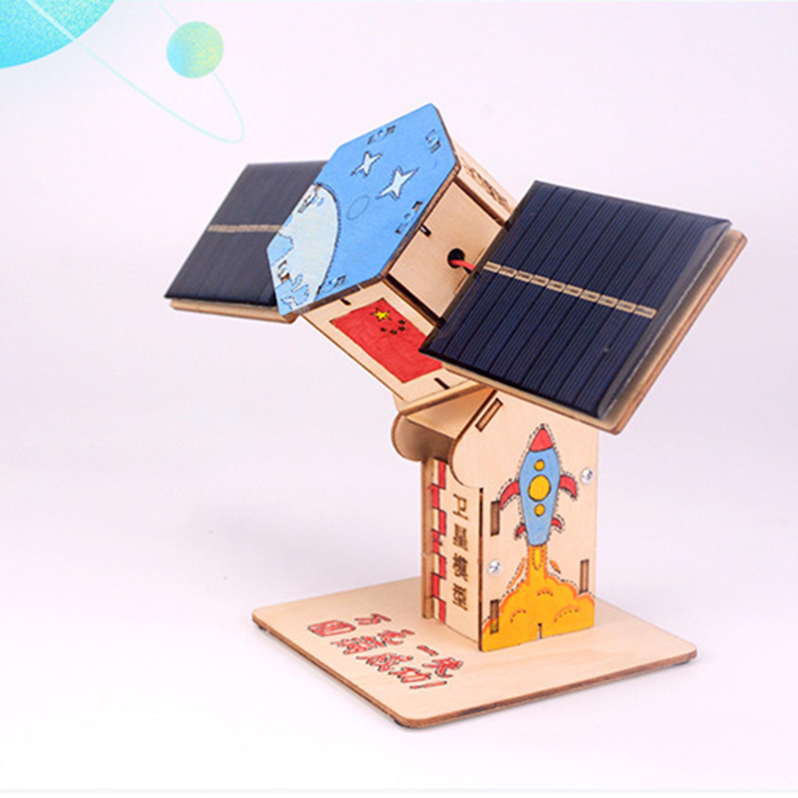 Wooden DIY Science Toy Tecnology Experiment Kit 3D Puzzle Model Solar Mechanical for Boys and Girls Homeschool Kids