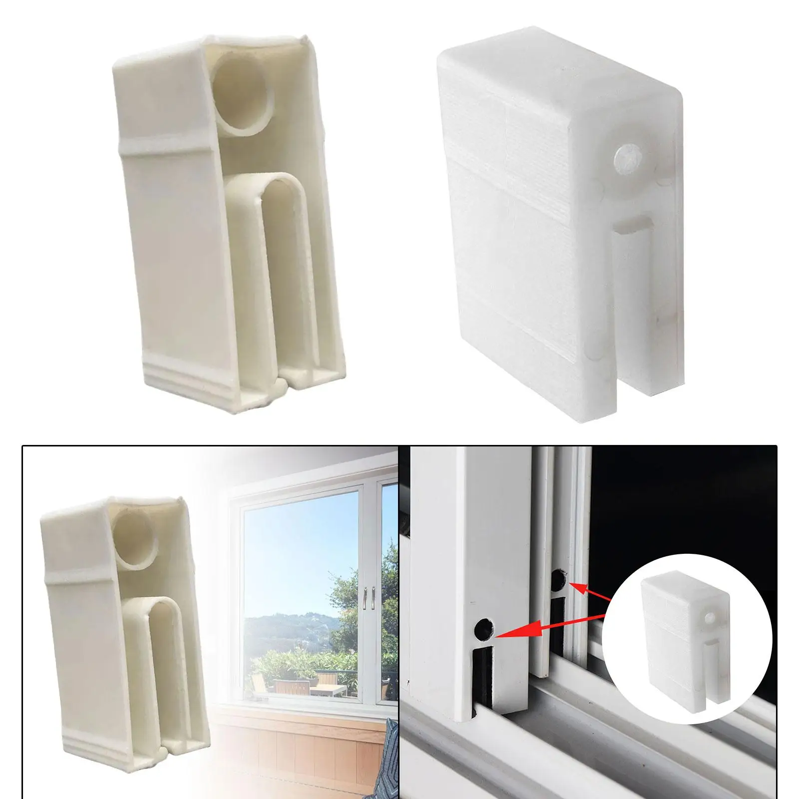 Sliding Window and Door Blocks Durable Window Accessories Door Stopper Block for Commercial Places Shops Doors Offices Household