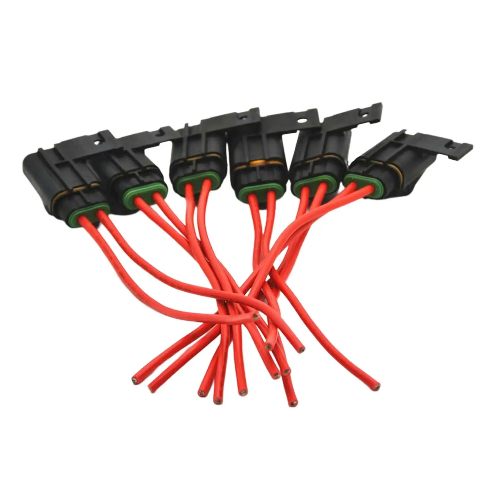 6 Pieces Inline Fuse Holder with Cover 12AWG Gauge Wiring Harness 30A for Vehicle Heavy Duty Bus Power System Automotive