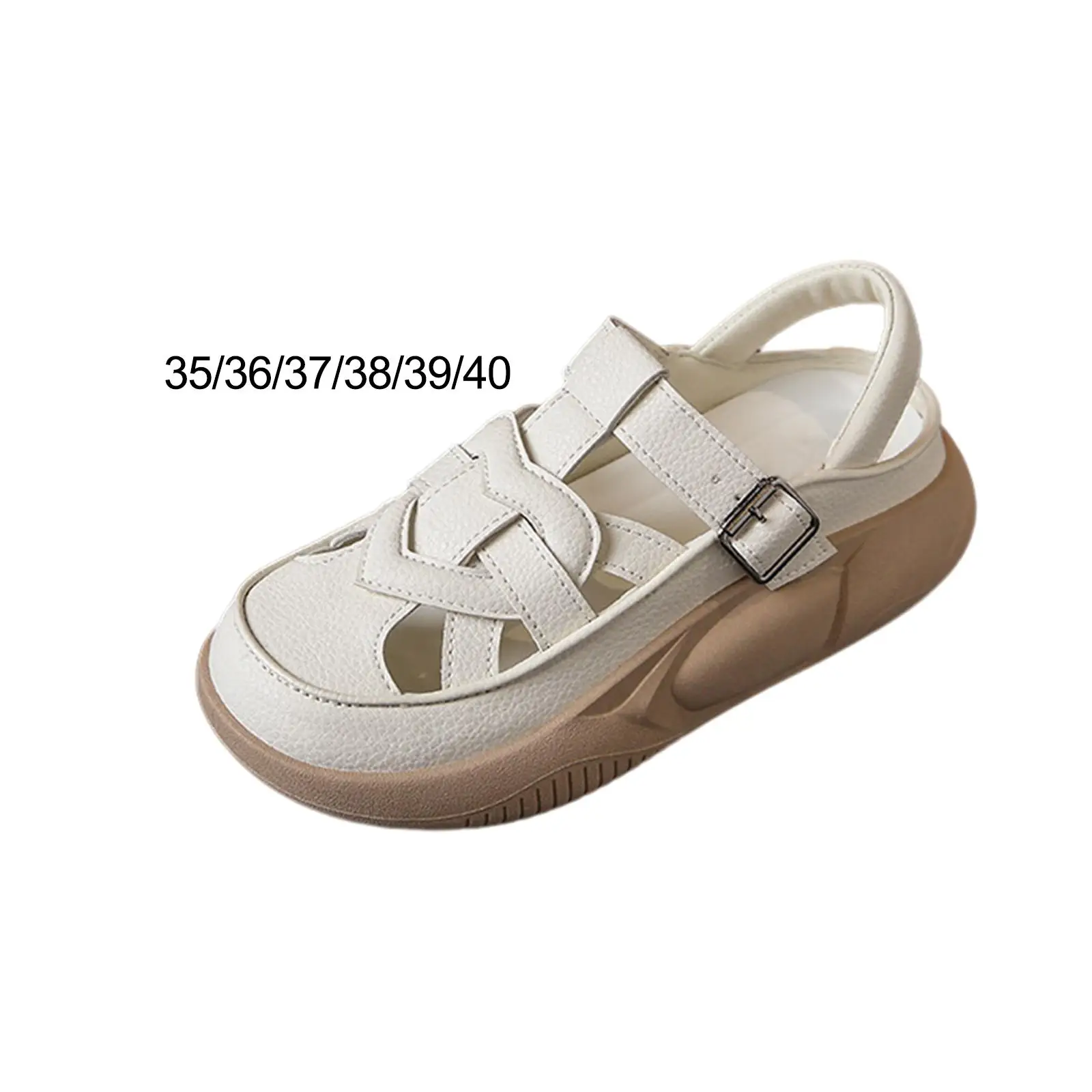 Women`s Platform Sandals Fashion Non Slip Lightweight Breathable PU Sandals for Trips Dating Walking Leisure Activities Shopping