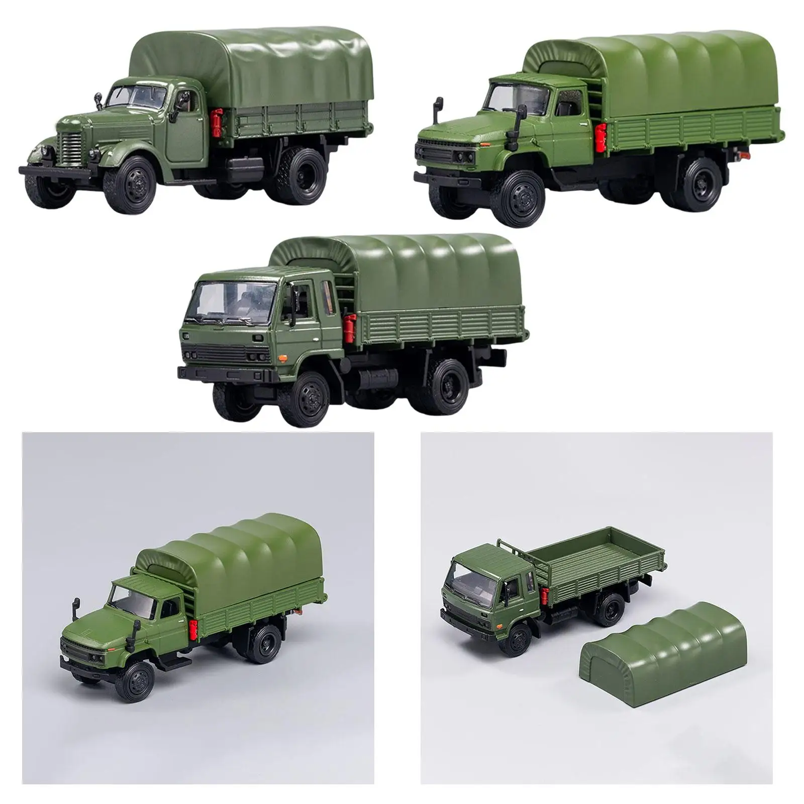 Metal Diecast 1:64 Transport Truck S Gauge Miniature Dioramas Decoration