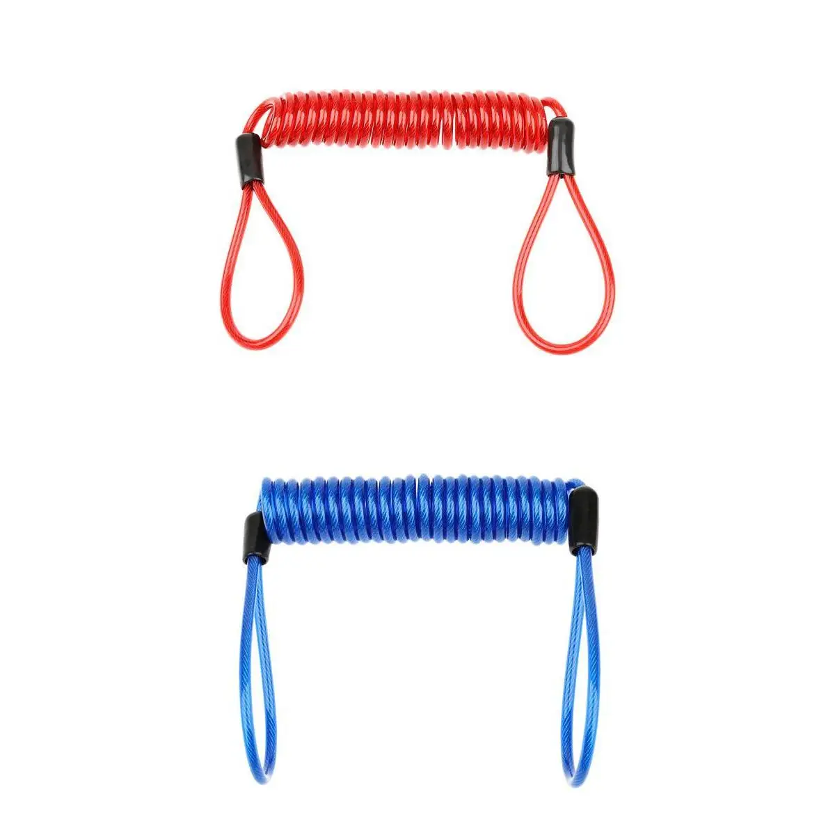 2Pcs Lightweight Lanyard Spring Coil Diver Snorkeling Rope Disc Brake Lock Great for Fishing, Can  the Rod Drop to The Water