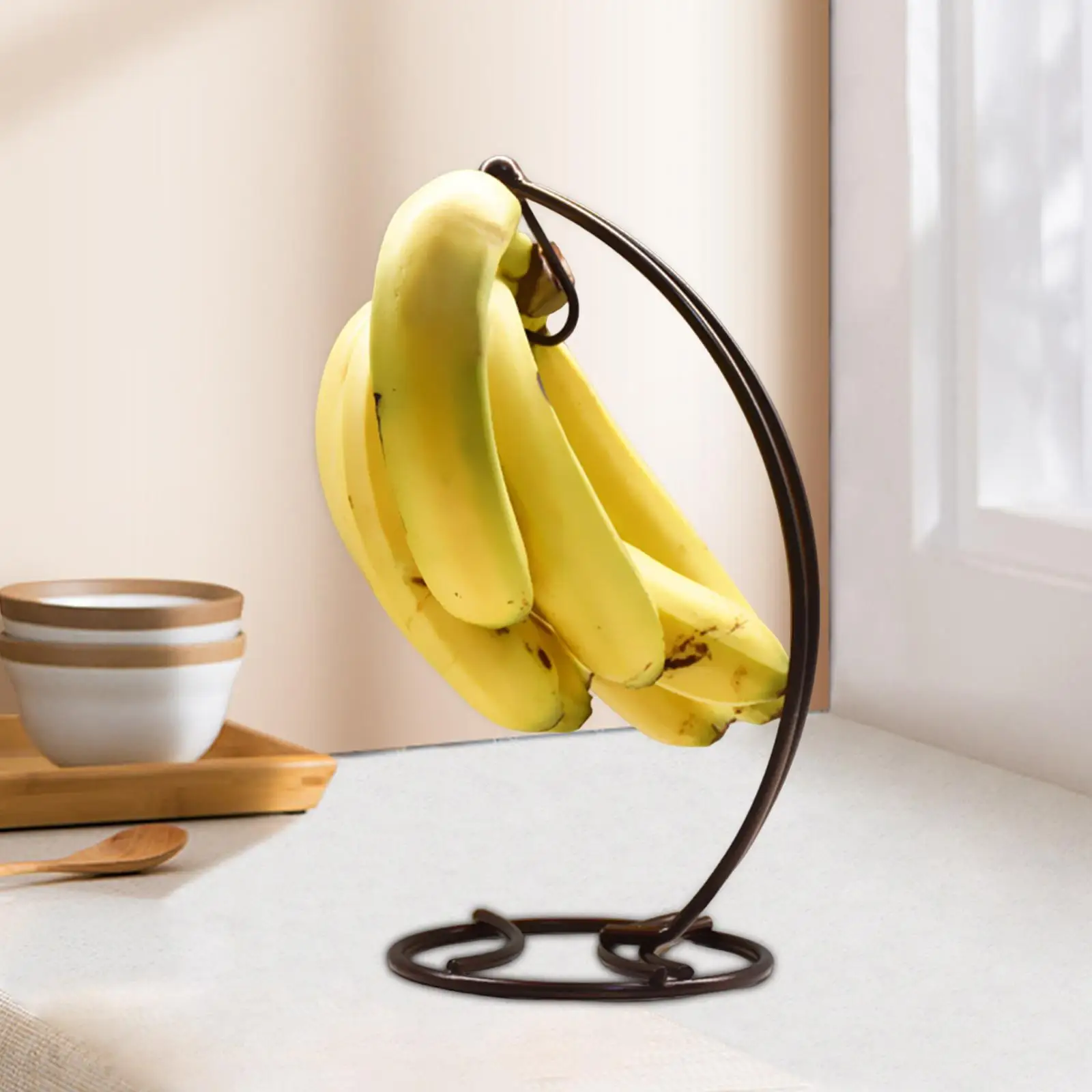 Banana Hanger Stand Iron Lightweight Banana Hook Banana Holder Tree Stand Hook Banana Stand for Kitchen Dining Table Countertop