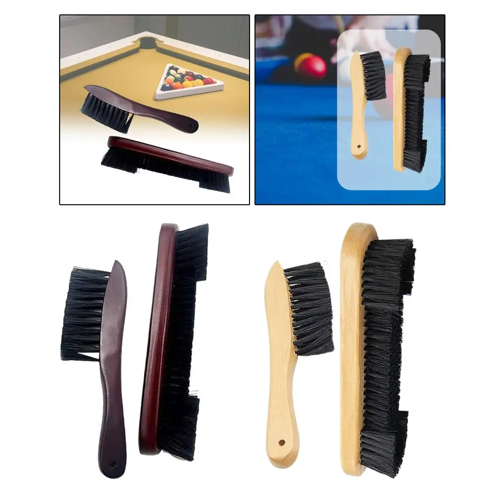 Wooden Billiards Pool Table and Rail Brush Set Cleaning Tools Pool Snooker Brush Cleaner Kit Premium Brush Accessories