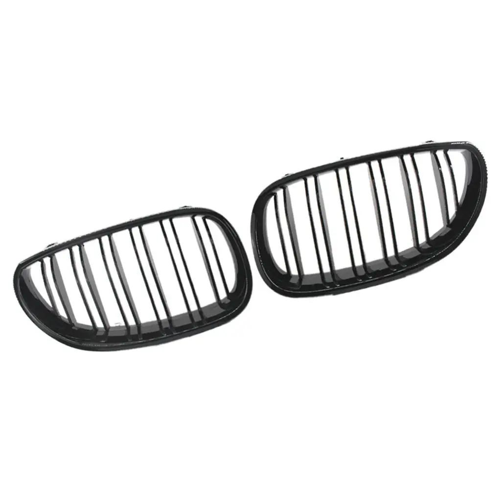 2pcs Front Left And Right Front Grille Replacement for E60 2004-2009 Gloss