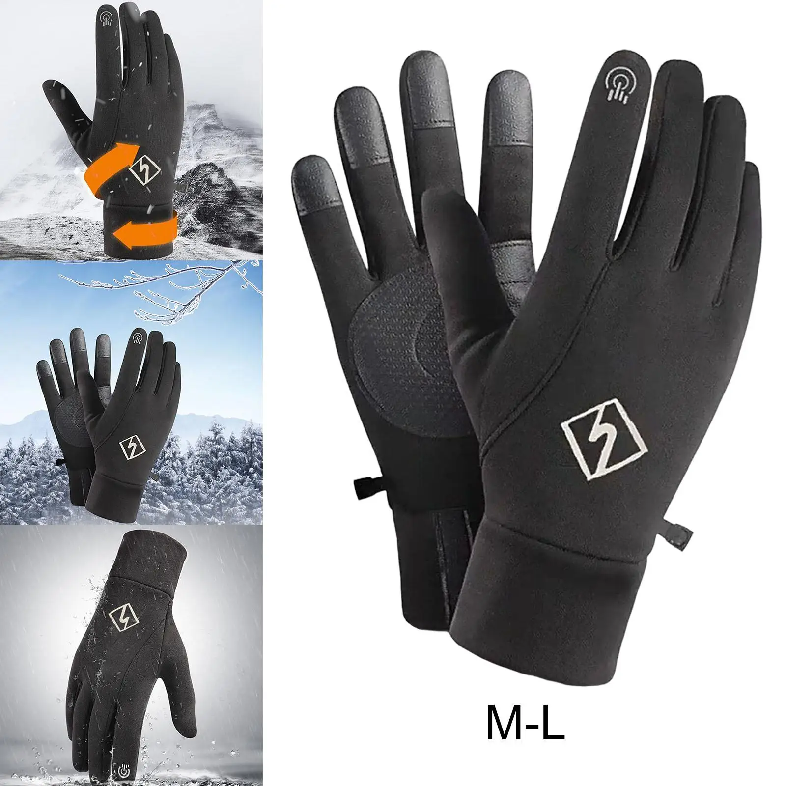 Warm Winter Gloves Touchscreen Waterproof Windproof Gloves Snowboard Thermal Mittens for Men Motorcycle Riding Driving Running
