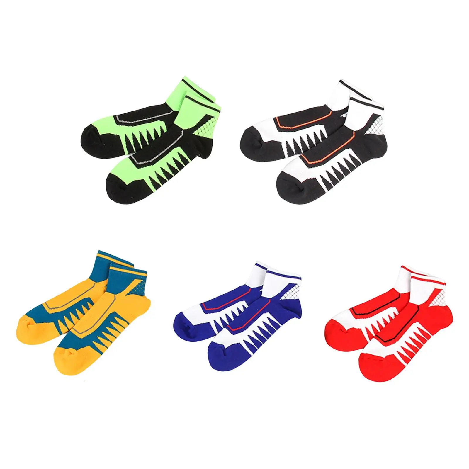 Thick 5 Pairs Men Crew Socks Comfortable Soft Pattern Decorative Warm Athletic Sports Ankle Socks for New Year Soccer Running