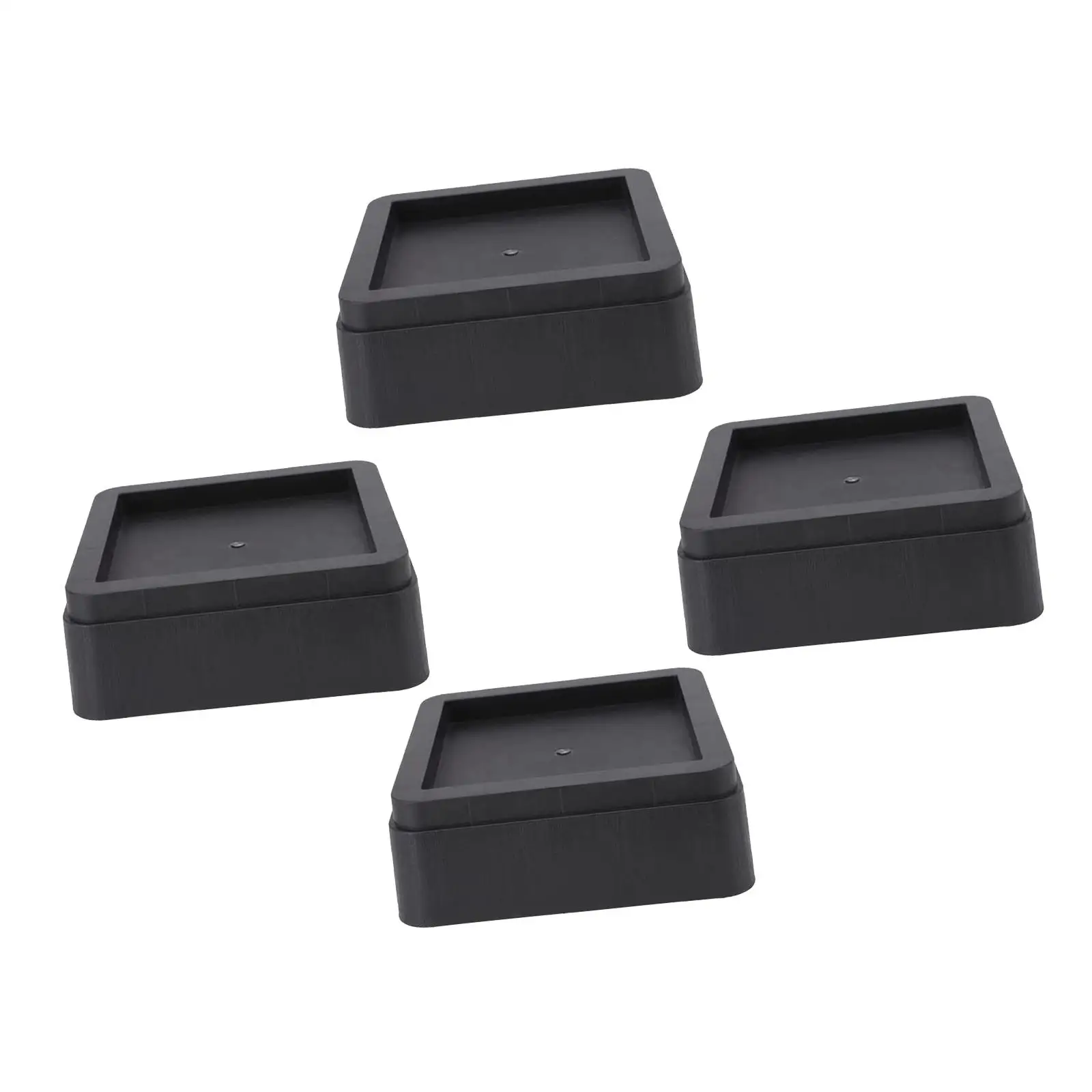 4Pcs Bed Risers Furniture Leg Risers Supports up to 11000 lbs Square Bed Raising Blocks for Sofa Couch Chair Washing Machine Bed