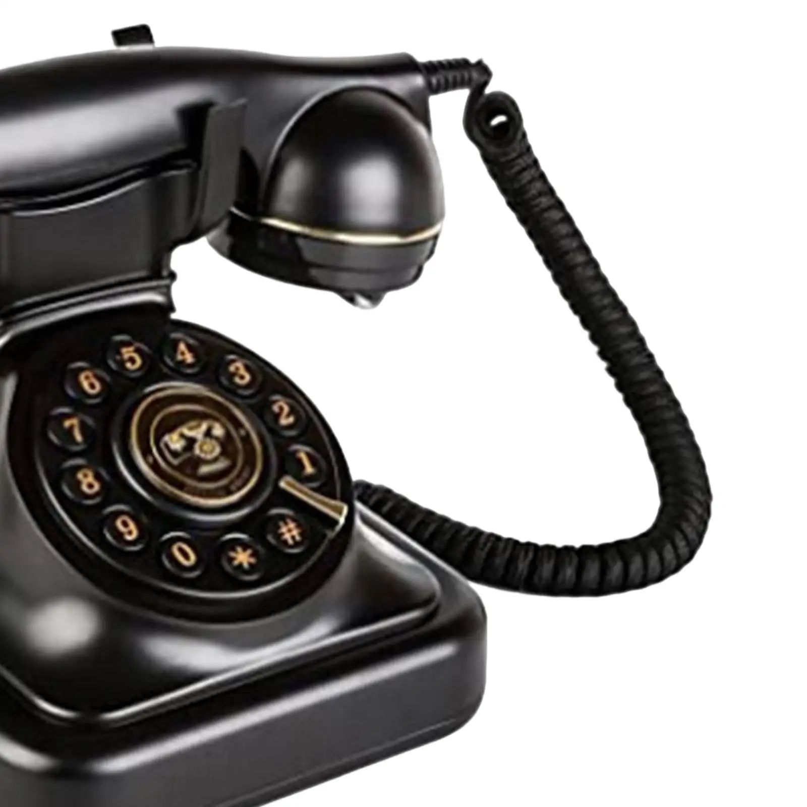 Retro Style Telephone Old Fashion Landline Phones Button Dialing with Adjust Volume Function Classic Home Phone for Desk Decor