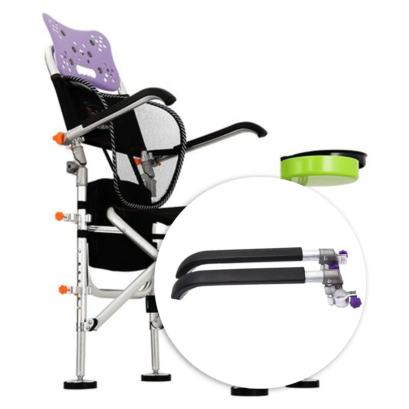 Fishing Chair Armrest Arm Rest Durable Metal Handrail Folding Chair Armrest for