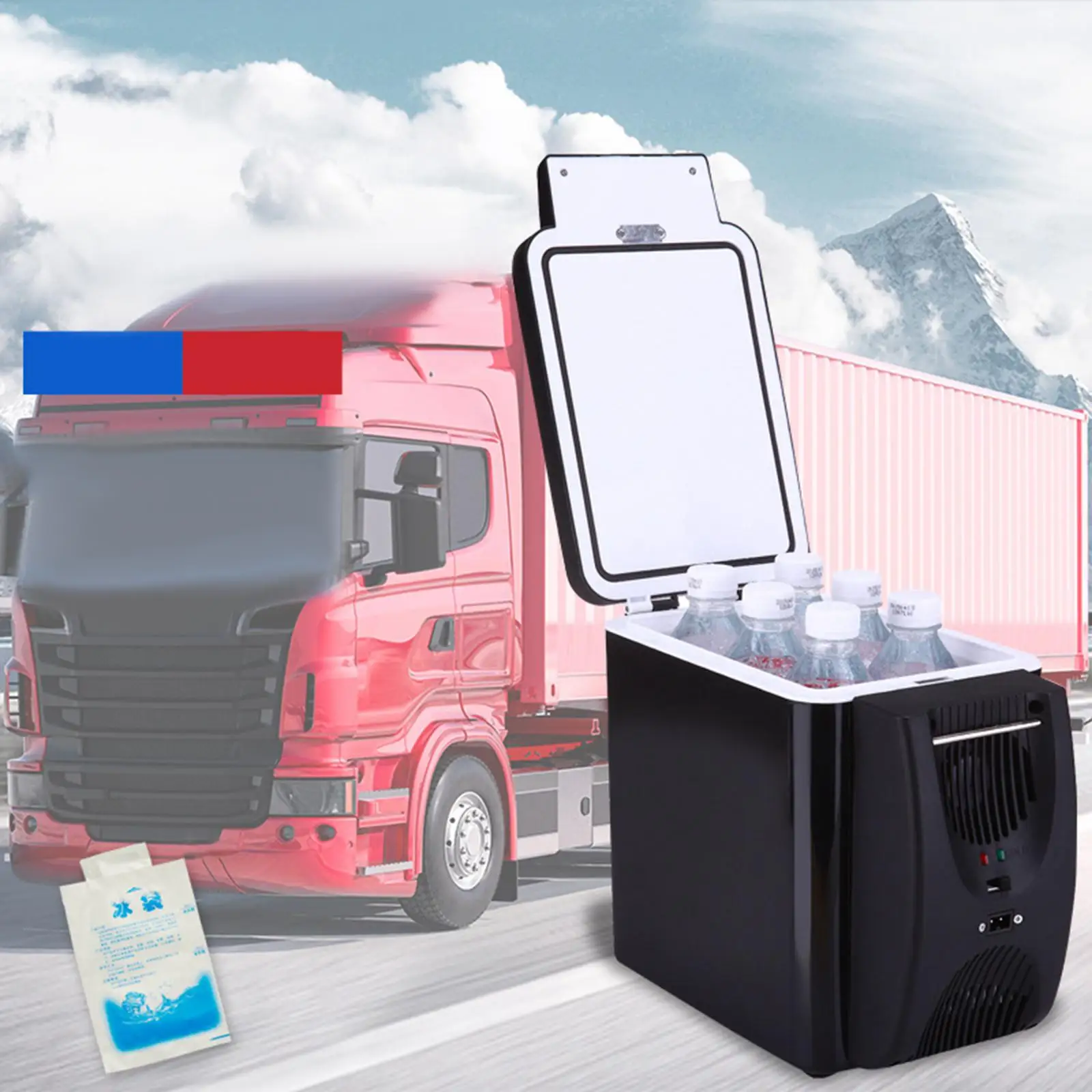 6 Liter Mini Fridge, Dual Using Low  Cooler and Warmer 12 Refrigerator Car Refrigerator for Camping Cars Office Travel Skincare