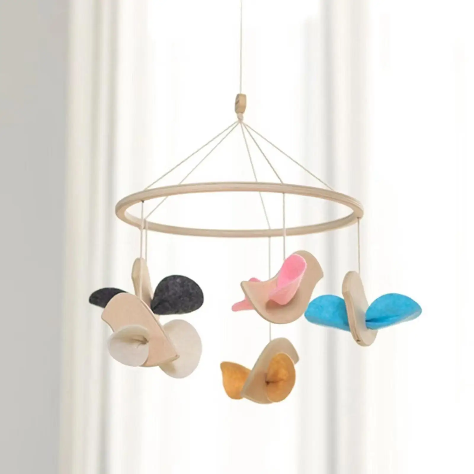 Baby Bed Wind Chime Hanging Bed Bell Windbell, for Outdoor Crib Bed Baby Bedroom