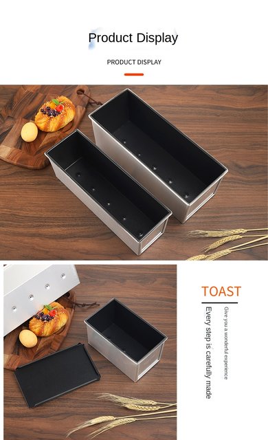 250g/450g/750g/900g/1000g Toast Molds Aluminum Alloy Non-stick Coating  Toast Boxes Bread Loaf Pan Cake Mold with Lid Bakeware