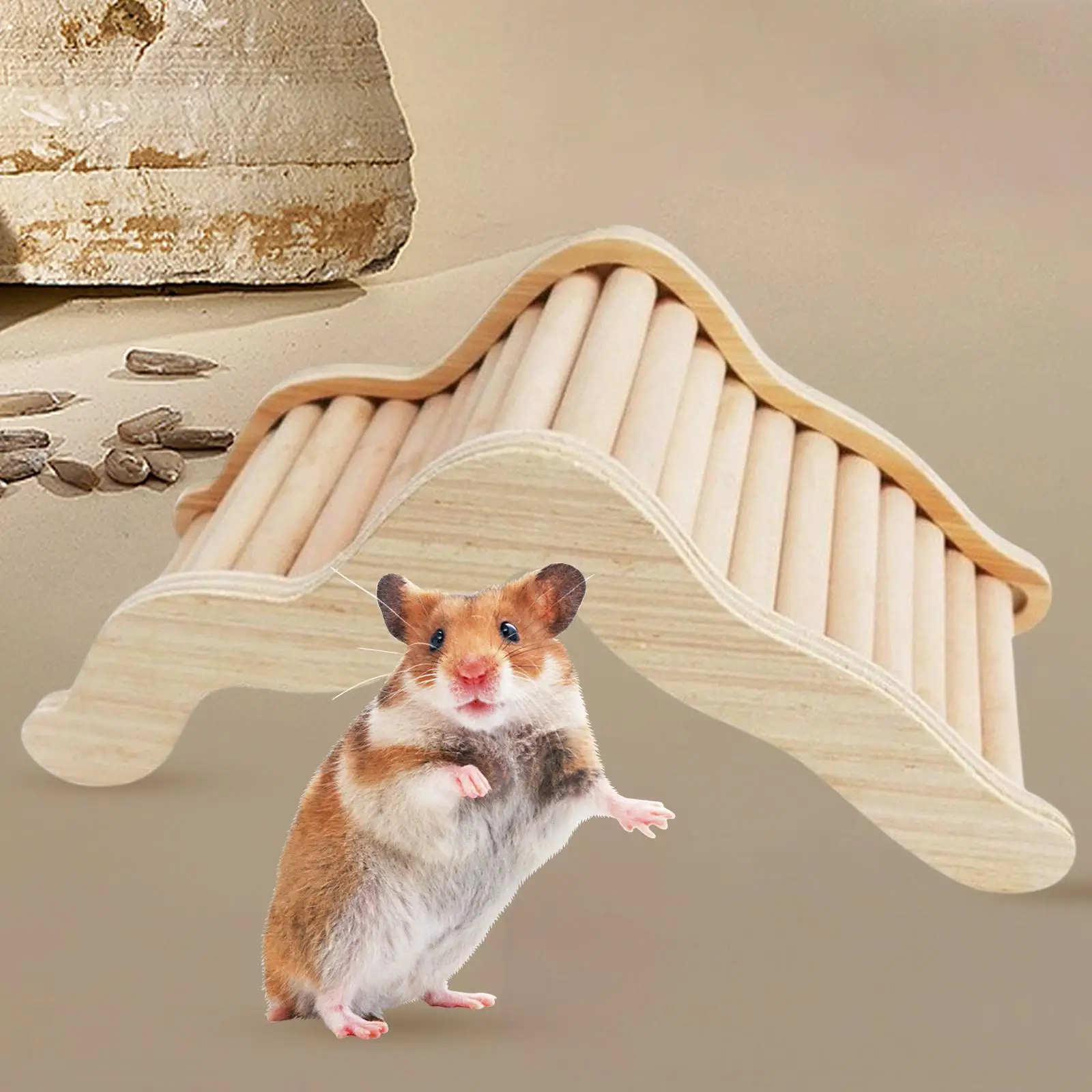 Hamster bridge Cage Accessories Exercise Toy Decorative Hamster Ladder Toys for Squirrel Mouse Budgie Bird Training