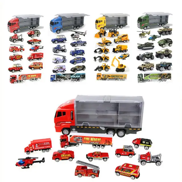 1 conjunto de grandes brinquedos de carro de engenharia real-olhando  adorável caminhão brinquedo playset transporte portador de carro caminhão  de brinquedo para crianças - AliExpress