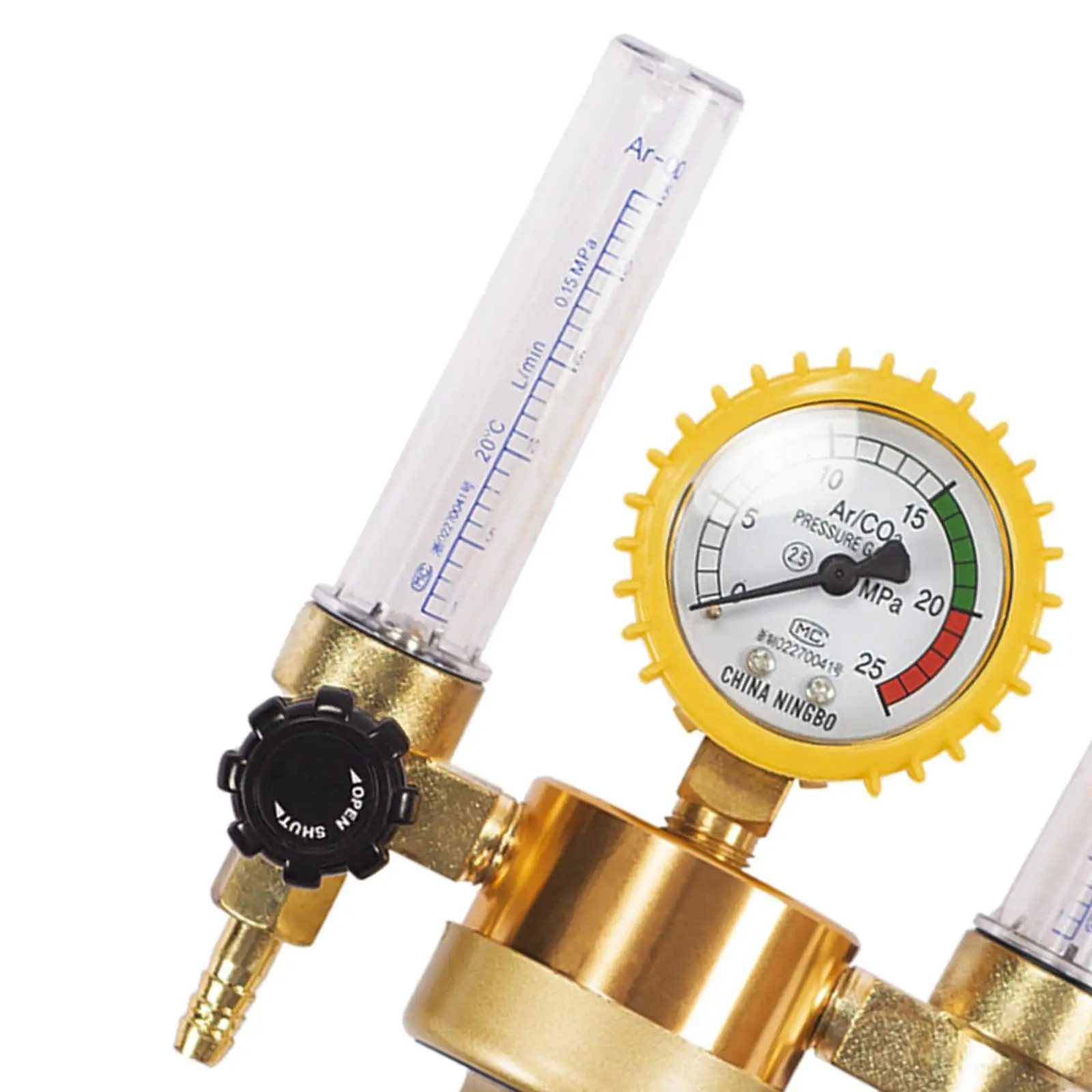 Precise Argon Gas Regulator Valve Double Tube Flowmeter Welding Supplies