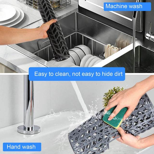 Leeseph Under Sink Silicone Mat Waterproof Kitchen Sink Mats Protectors  22x34 for Bathroom Excellent Fit Easy to Clean - AliExpress