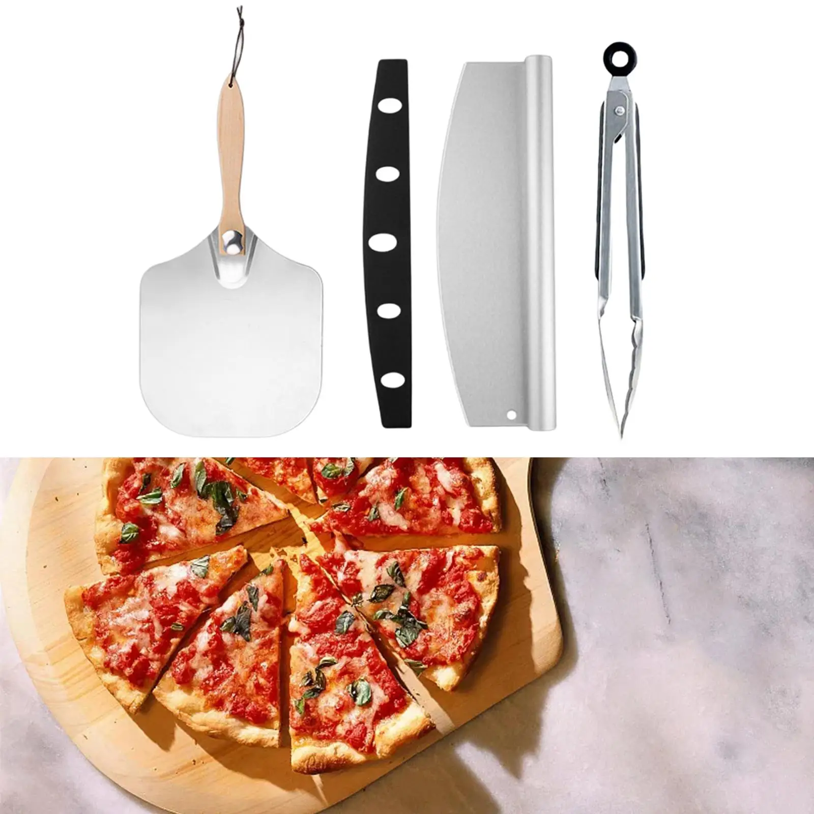 Stainless Steel Pizza Peel Kitchen Tools Pizza Shovel with Foldable Handle for Home