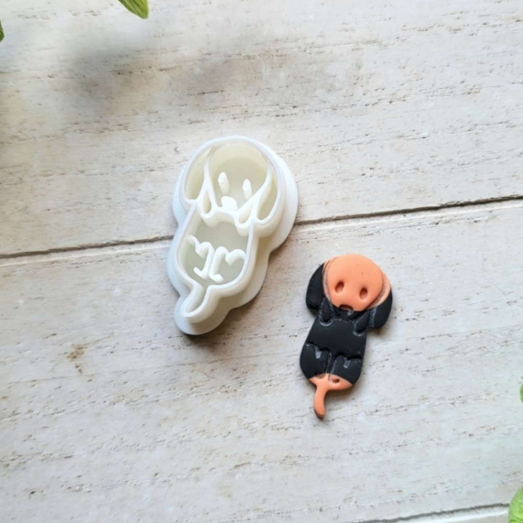 Horror Kunst Thema Geist/Schrei/Ingwer geformt Ohrring Ton Formen Ton Schneid schneider für DIY Schmuck Anhänger Ornament Herstellung – Detail 6
