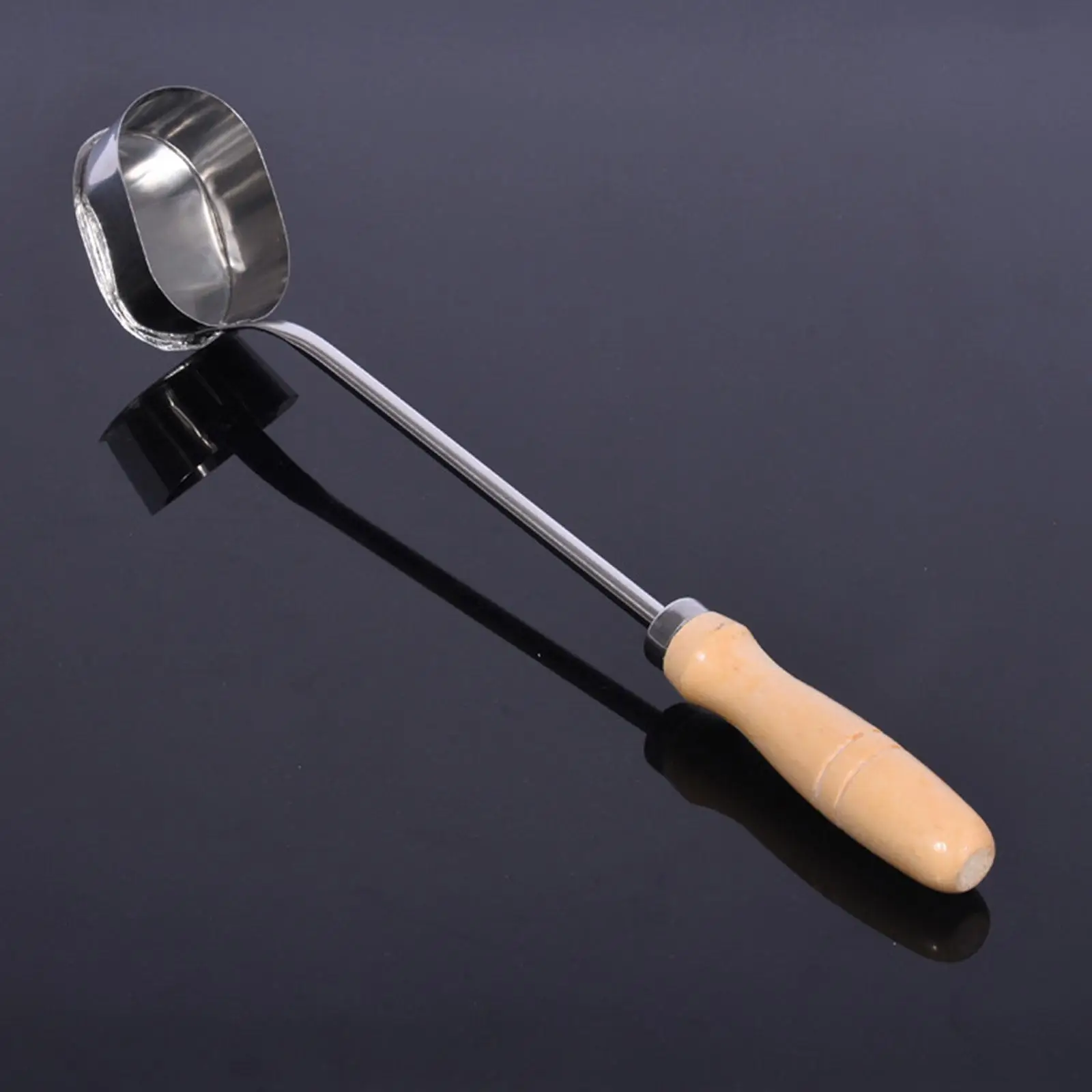 Handheld Meat Patty Maker Heat Resistant Portable Long Handle Fine Polished Easy to Use Manual Fried Meat Spoon Kitchen Utensils