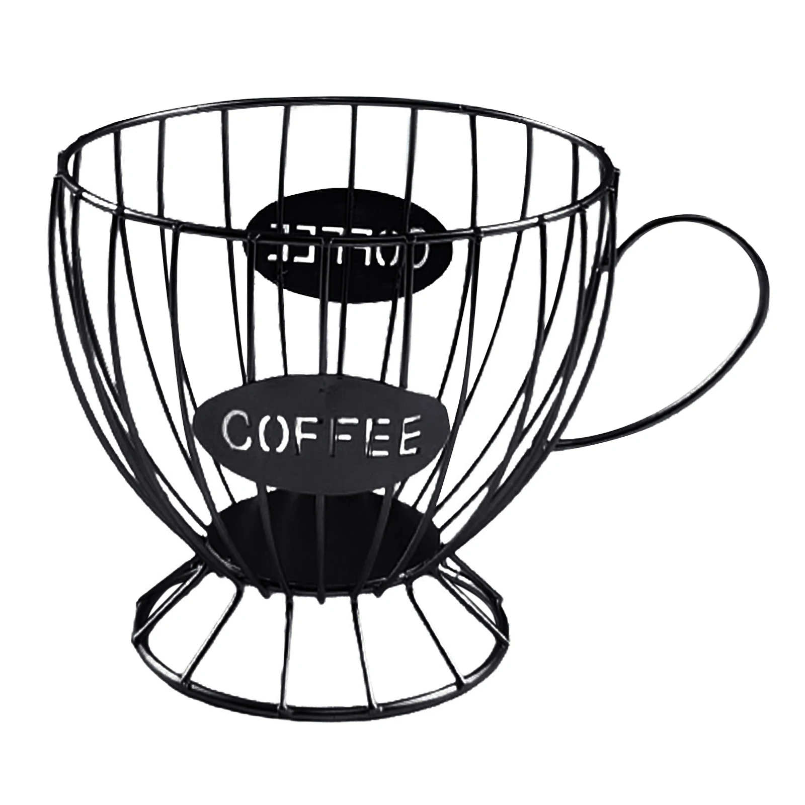 Stylish Large Capacity Coffee Pod Holder Cup Kitchen Storage Baskets Organizer 