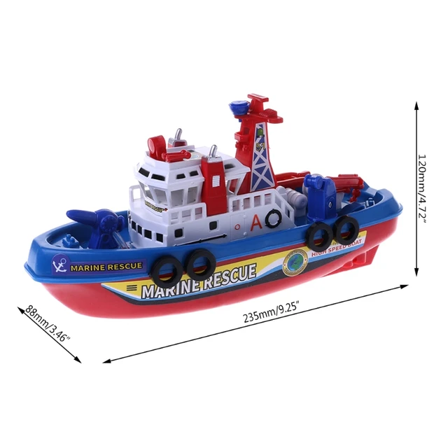 1/72 Remote Control Tugboat Toy Fishing Boat Simulation Red Fire Boat 2.4G  Toy Model Decoration Can Be Used As A Gift - AliExpress