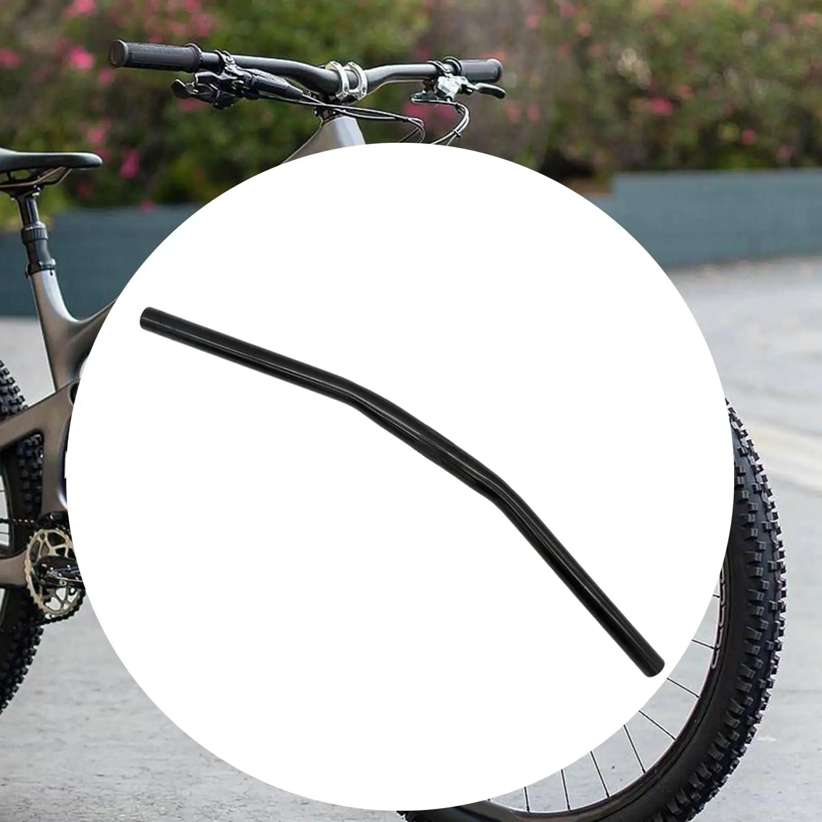 Mountain Bike Handlebar Black Bicycle Riser Bar for Accessories Parts Riding