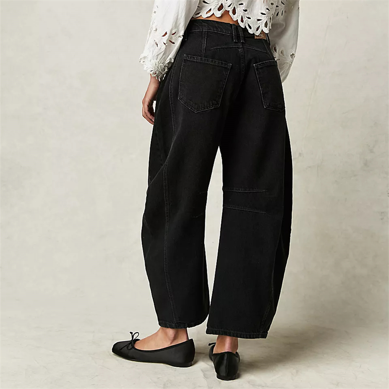 Title 14, Cropped Jeans for Women y2k Aesthetic Solid Col...