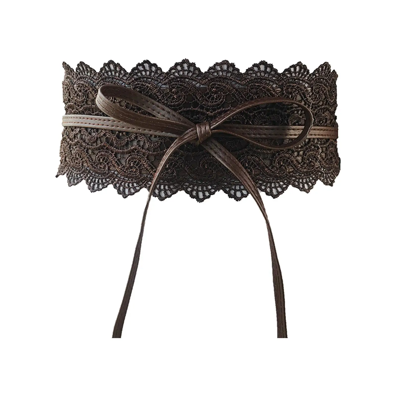 Flexible Wide Lace Waistband Decorative Comfortable Waist Belt for Sweater Dress