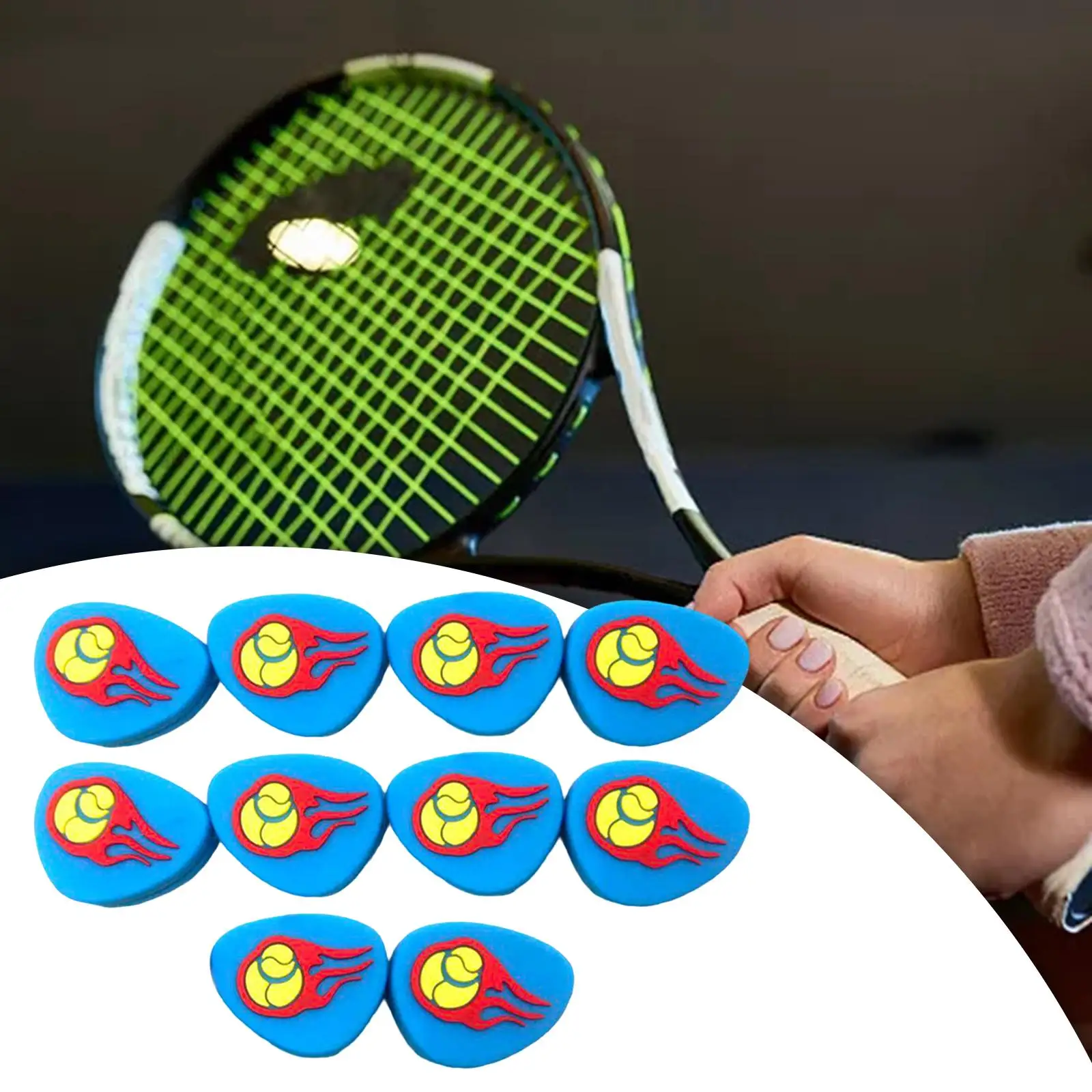 10 Pieces Tennis Racquet Vibration Dampener Shock Absorber Shock Absorption