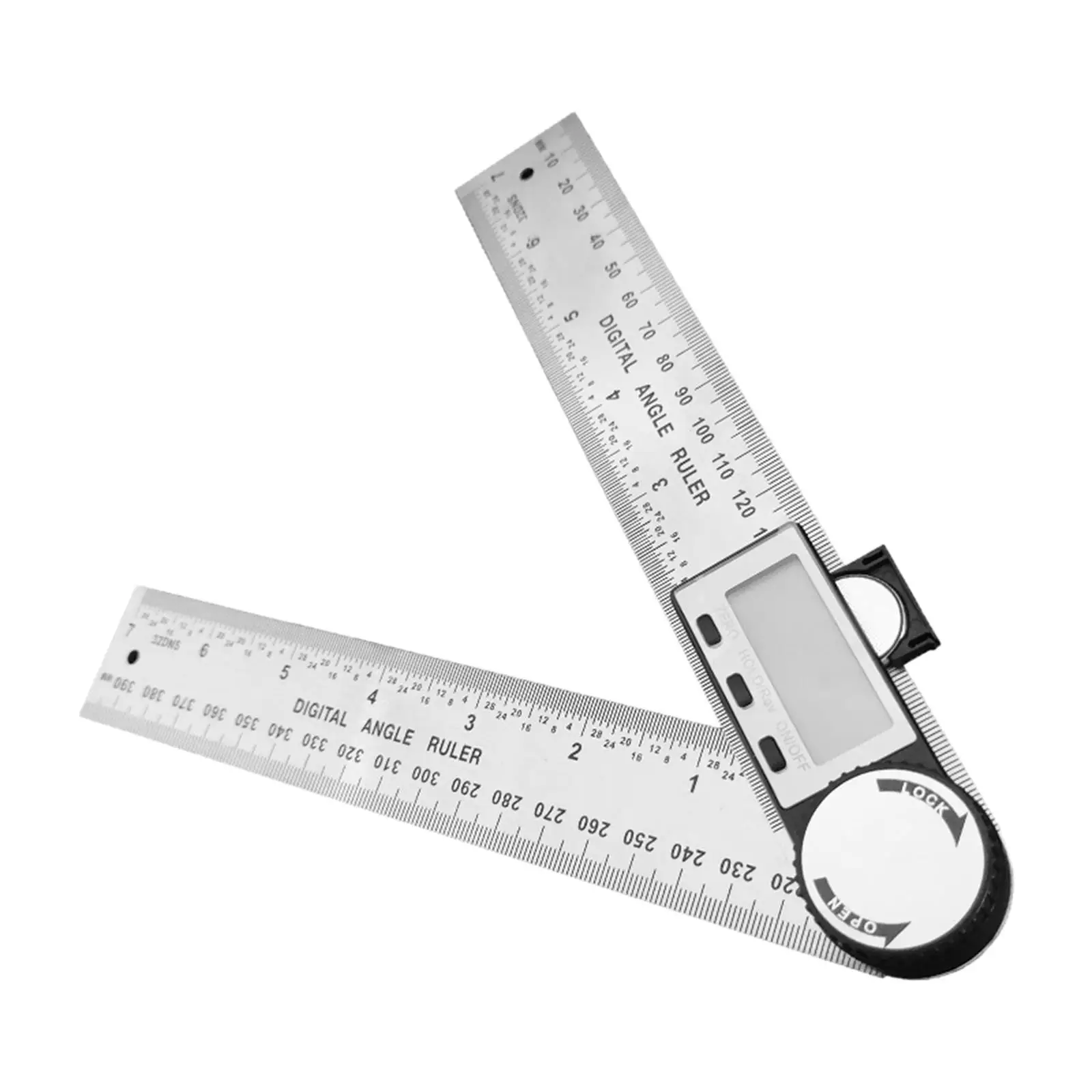2 in 1 Ruler Digital Angle Finders Woodworking Tools with LCD Display Digital Angle Ruler