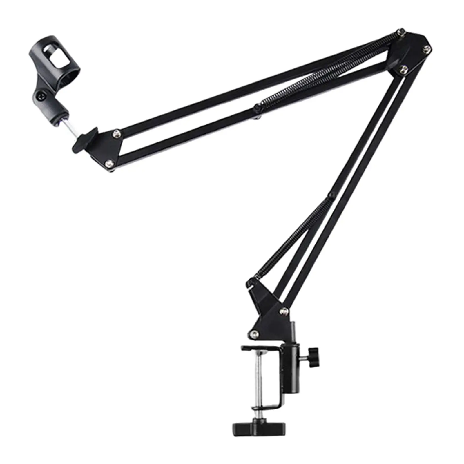 Adjustable Mic Stand Stable with Desk Clamp Sturdy Universal Steel Desktop Holder Mic  Mount for Broadcasting Studio
