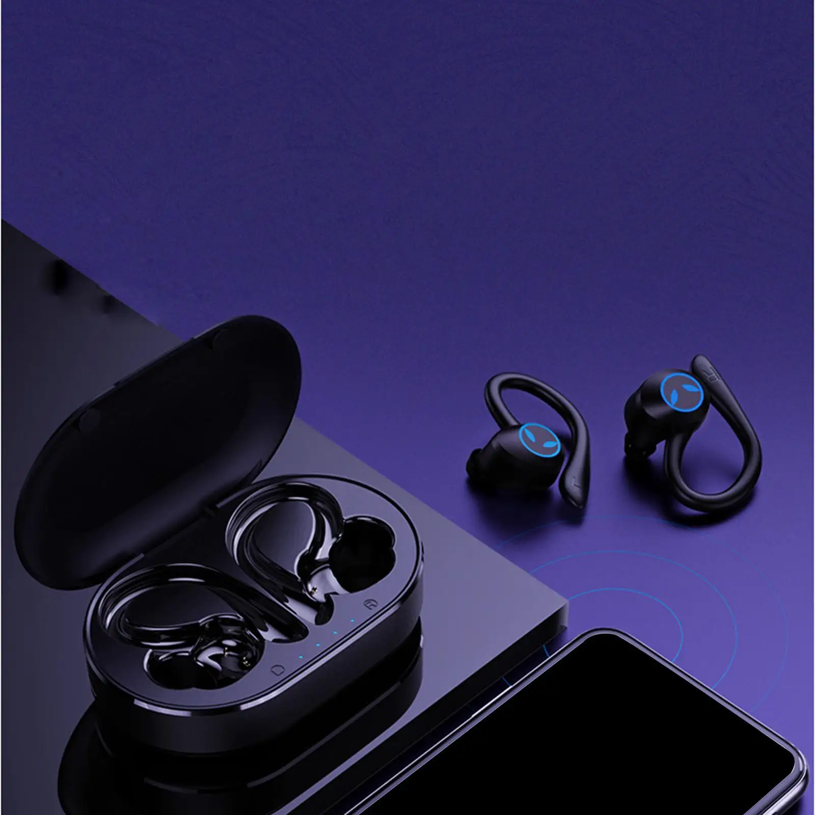 .1 Earhook earplugs with Charging Case IPX7  for Sports Gaming PC