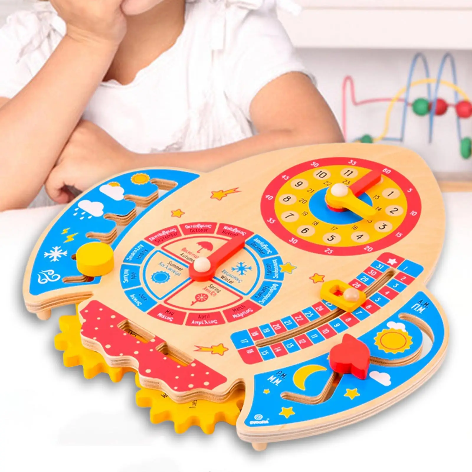 Wooden Calendar Board Toys Clock Math Toys for ChildrenBirthday Gifts