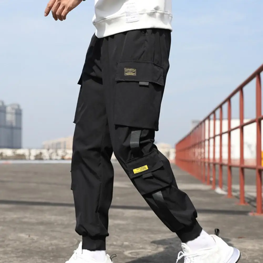 wrangler cargo pants Multi Pockets Pants All Match Hip Hop Solid Color Men Cargo Pants for Daily Wear baggy cargo pants