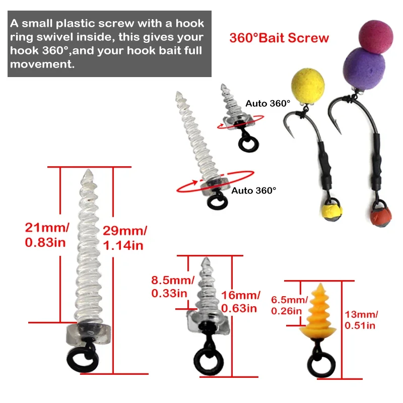 Karpfen Angeln Zubehör Pop Up Boilies Köder Schraube Wirbel Für Angelhaken Köder Casting Ronnie Karpfen Rigs Tackle Ausrüstung – Detail 4