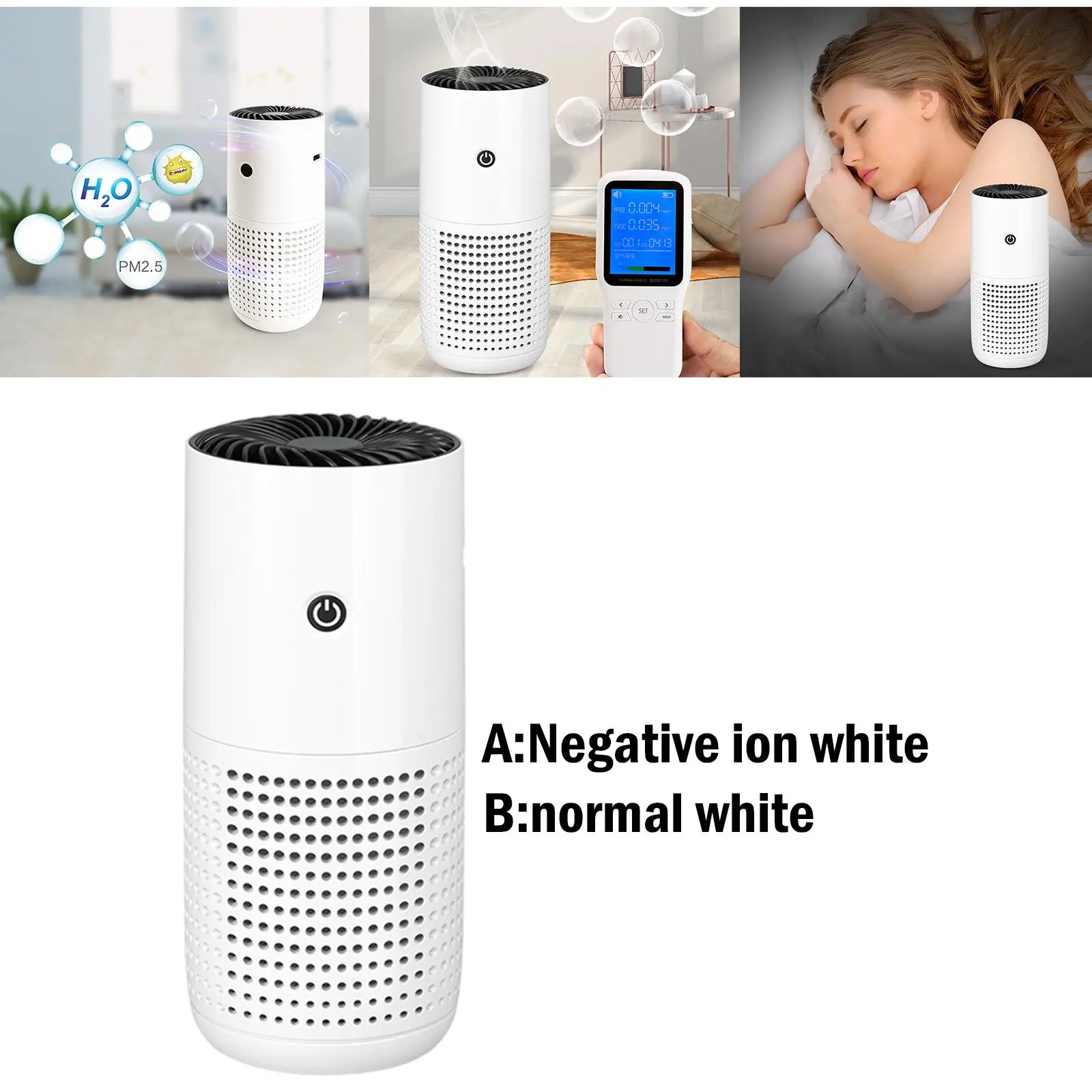 Personal Air Purifier USB Freshener Air Cleaner for Removes Dust Bedroom
