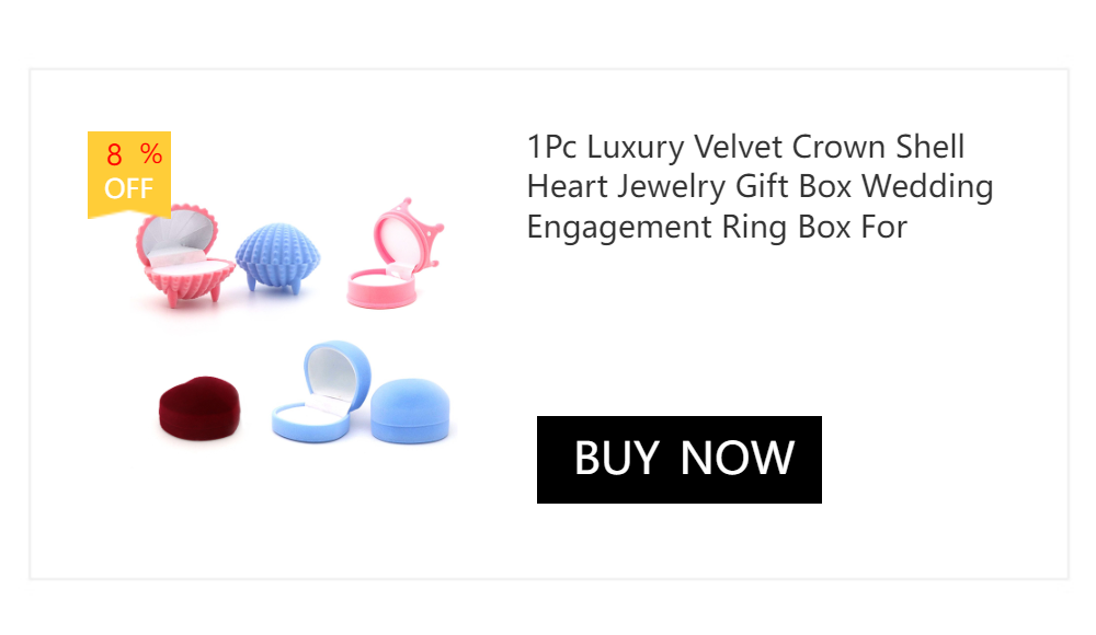 1 PCS Pink Velvet Shell Necklace Earrings Ring Box Jewelry Packaging For Wedding Engagement Display Holder Storage Wholesale