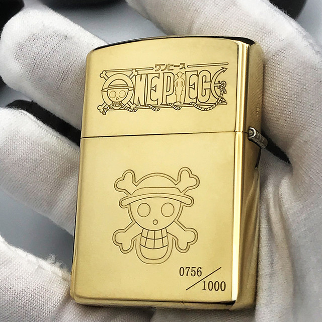 Bandai Anime Genuine One Piece Lighter Pure Copper Carved Flip Anime  Personality Creative Kerosene Lighter Cartoon Holiday Gift - AliExpress