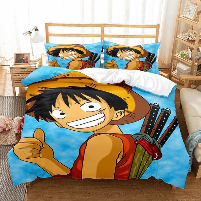 Anime Cartoon Series Printed Quilt Cover Two-piece Three-piece Children's  Bedroom Decorative Quilt Cover