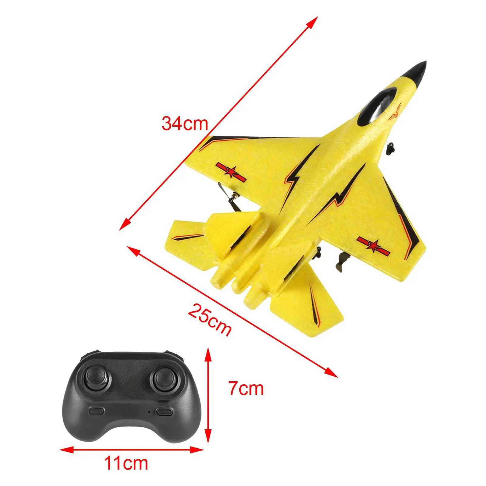 Remote Control Aircraft Foam Airplane Fighter 2CH RC Jet Glider Ready to Fly