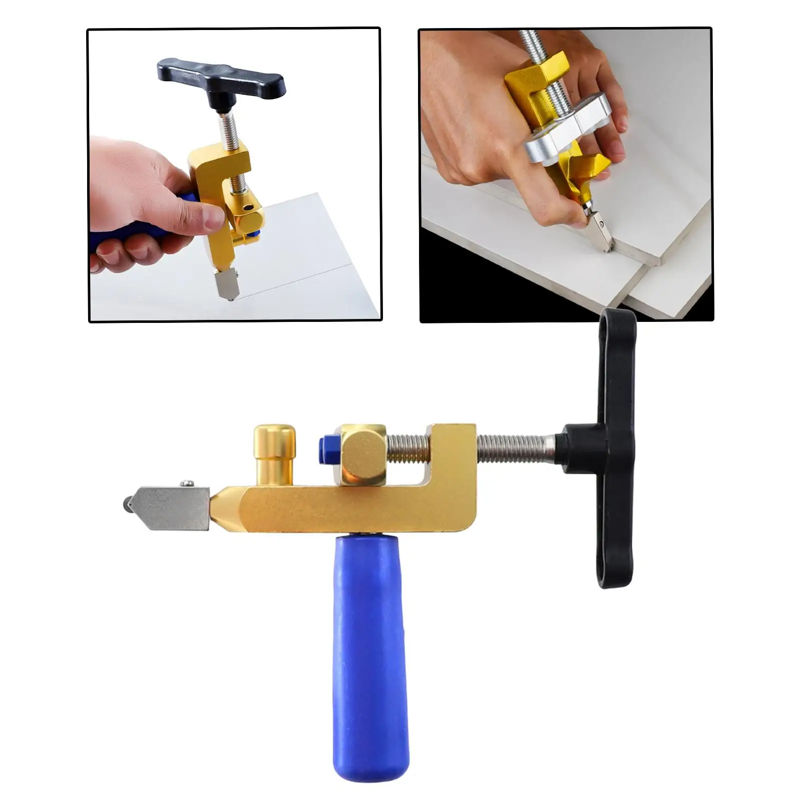 Easy Glide Glass Tile Cutter Mirror Cutting 2 in 1 Tool Breaker Steel Blade