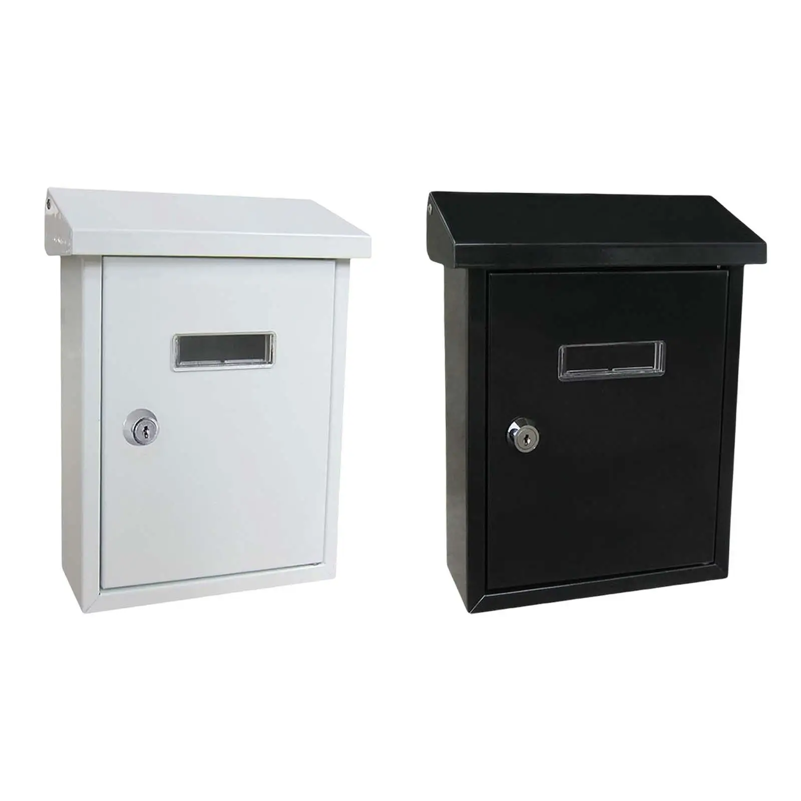 Lockable Wall Mount Mailbox Newspaper Letterbox Mail Box for Business Home Decor Office