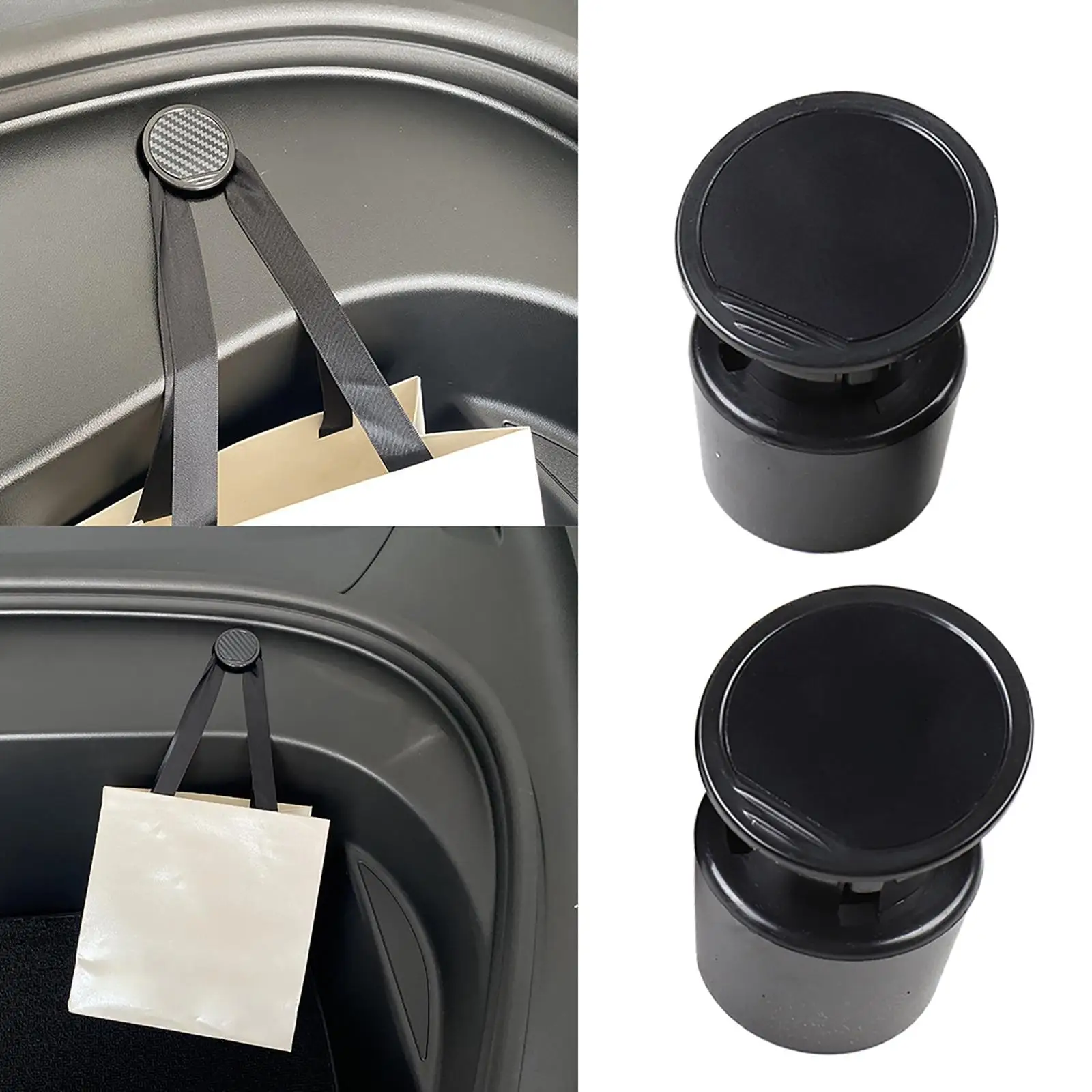 2x Hidden Hook Front Trunk Fastener Clip Decoration Bag Hook Holder for Tesla Model 3 2021