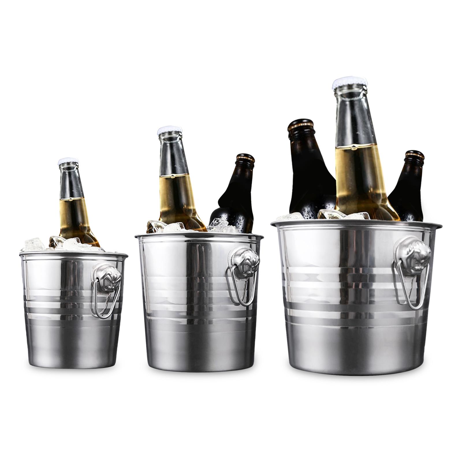 Ice Bucket with Handle Double Wall Insulated 3/5/7L Portable Drink Buckets for Home Bar Chilling Beer Cocktail Parties Champagne