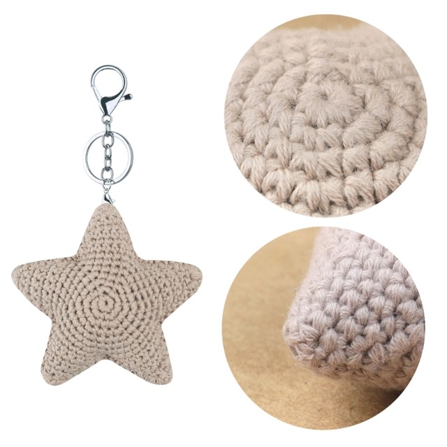 Llavero Crochet Luna/estrella - Accesorio Boho Hecho A Mano