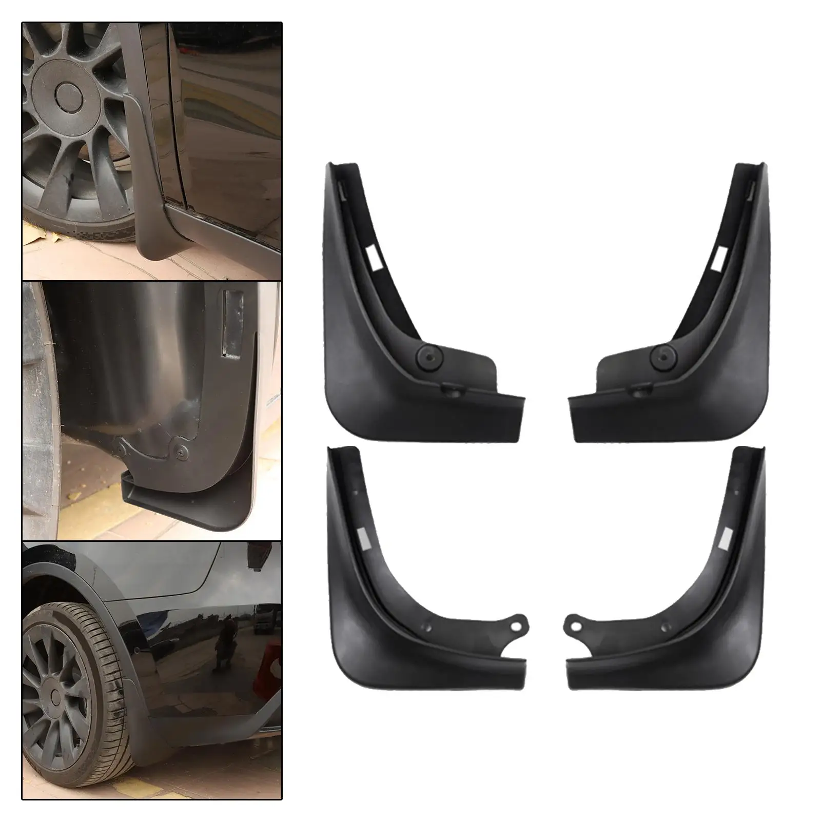 4Pcs Car Wheel  Flaps   Guards for Model Y 2020-2022 Punch Free