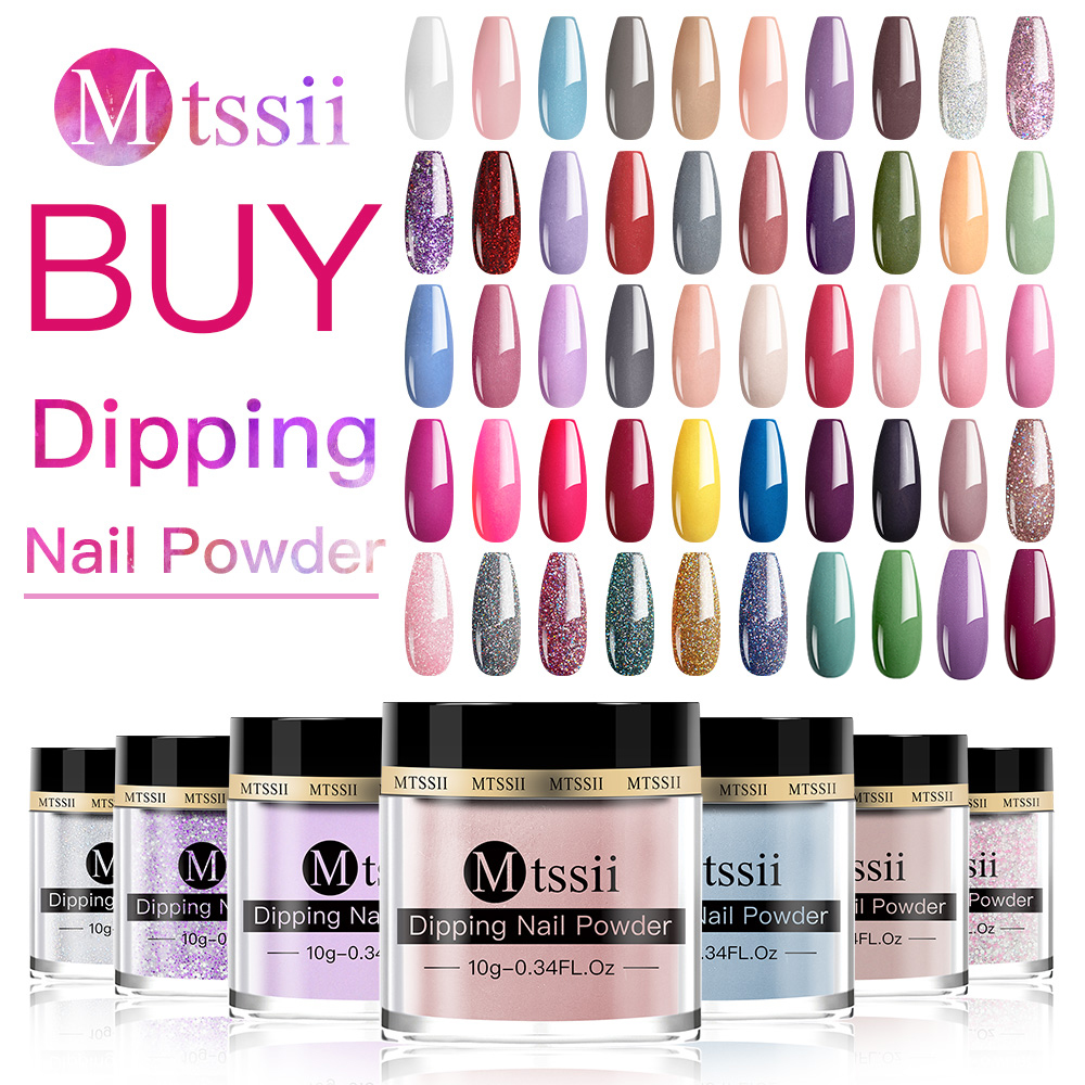 Best of Mtssii Dipping Powder Set Nail Holographic Glitter Dip Powder Nails Set For Manicure Gel Nail Polish 10g Chrome Pigment Powder Reviews & Tips