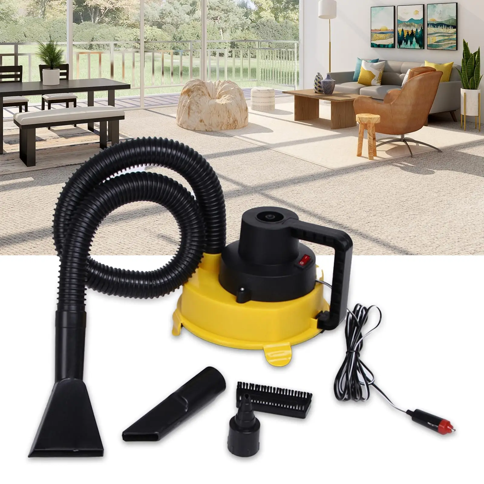Car Vacuum Cleaner Wet Dry Vacuum Cleaner Washable 12V Lightweight Handheld Duster Dust Buster Auto Vacuum for Camper RV