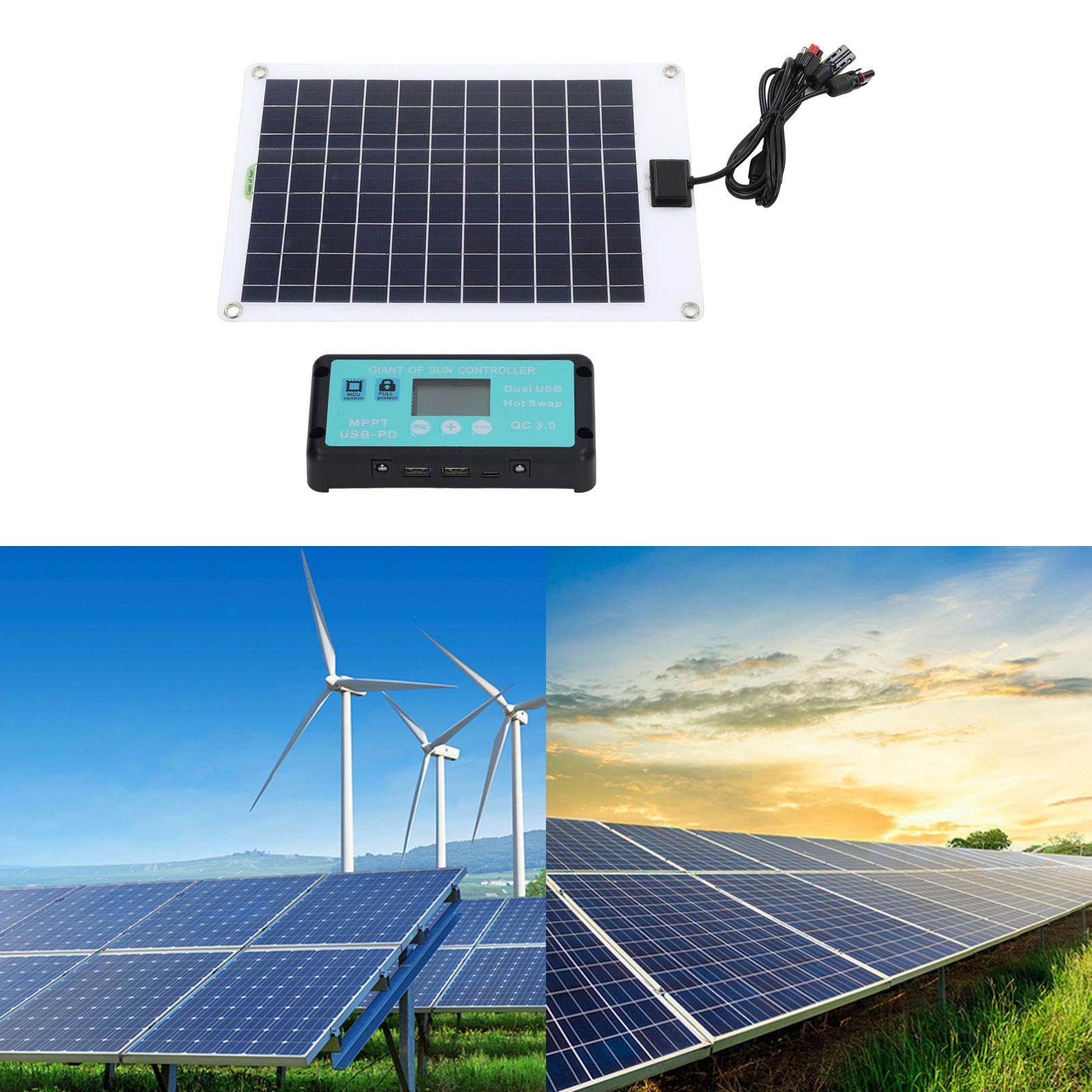 Solar Panel with Dual USB Mppt Controller XT60 Front Outlet for Yacht Power Stations